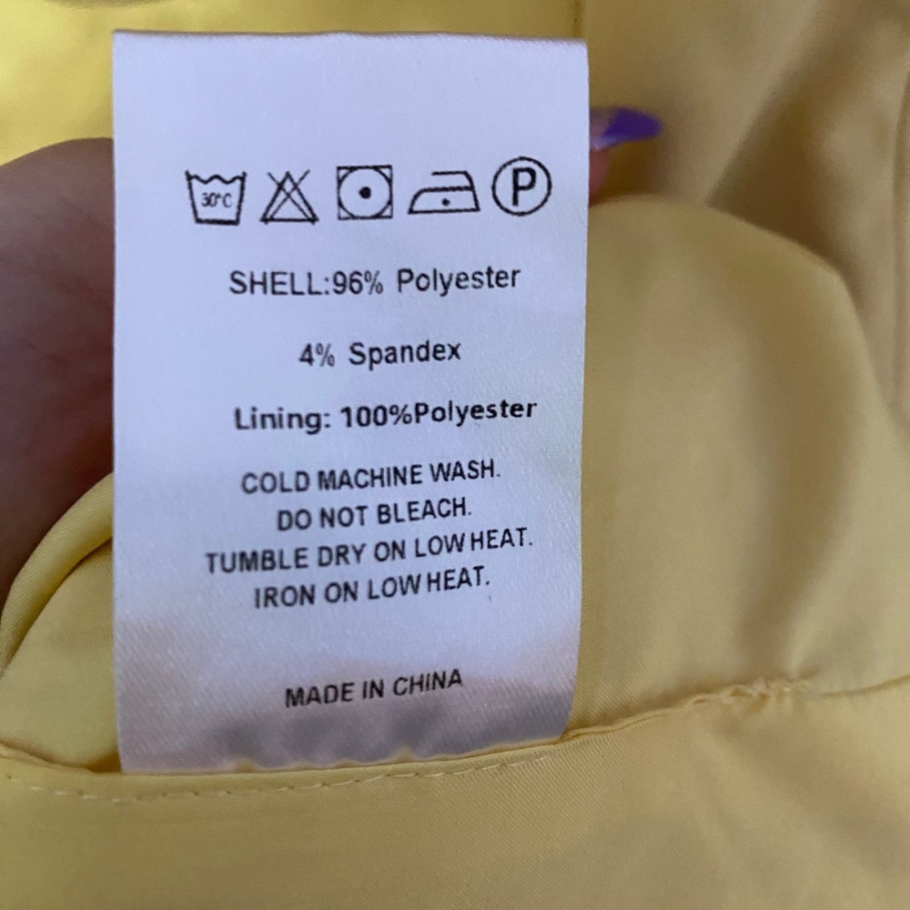Peppermayo Mini Dress Womens US 2 Yellow Strapless Bodycon Party Cocktail - Picture 3 of 4